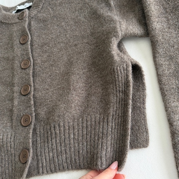 Zara Chocolate Brown Button-Up Cardigan - Picture 4 of 4